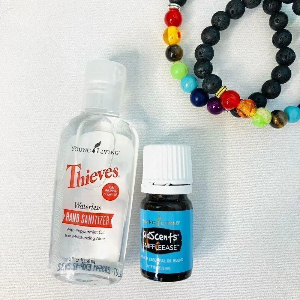 Thieves Hand Cleaner with Kidscent Essential Oil and Diffuser Bracelet Bundled
